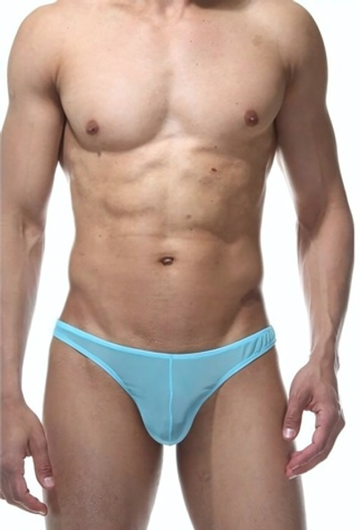 Голубые мужские трусы-тонги (Размер: S-M) (Цвет: голубой)