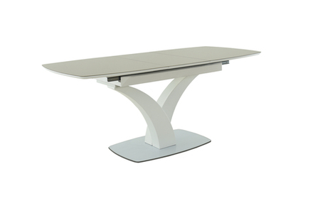Стол Аврора Нотр Дам MODERNE стекло OPTIWHITE 1400(1800)*850, Капучино