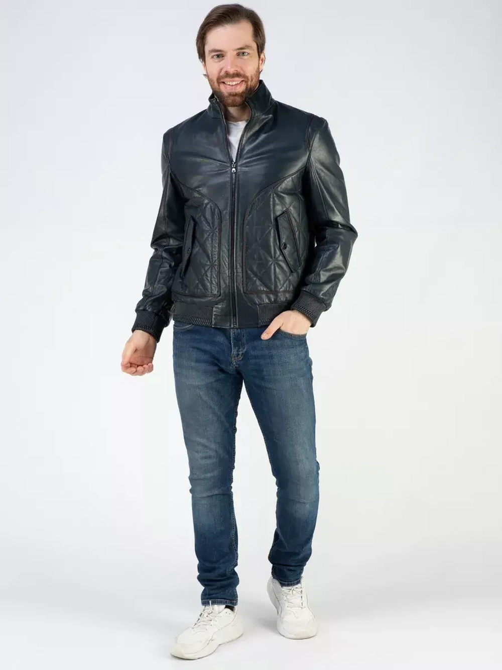 Кожаная куртка демисезонная