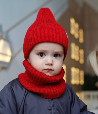 Вязаный снуд Soft (темно-красный)