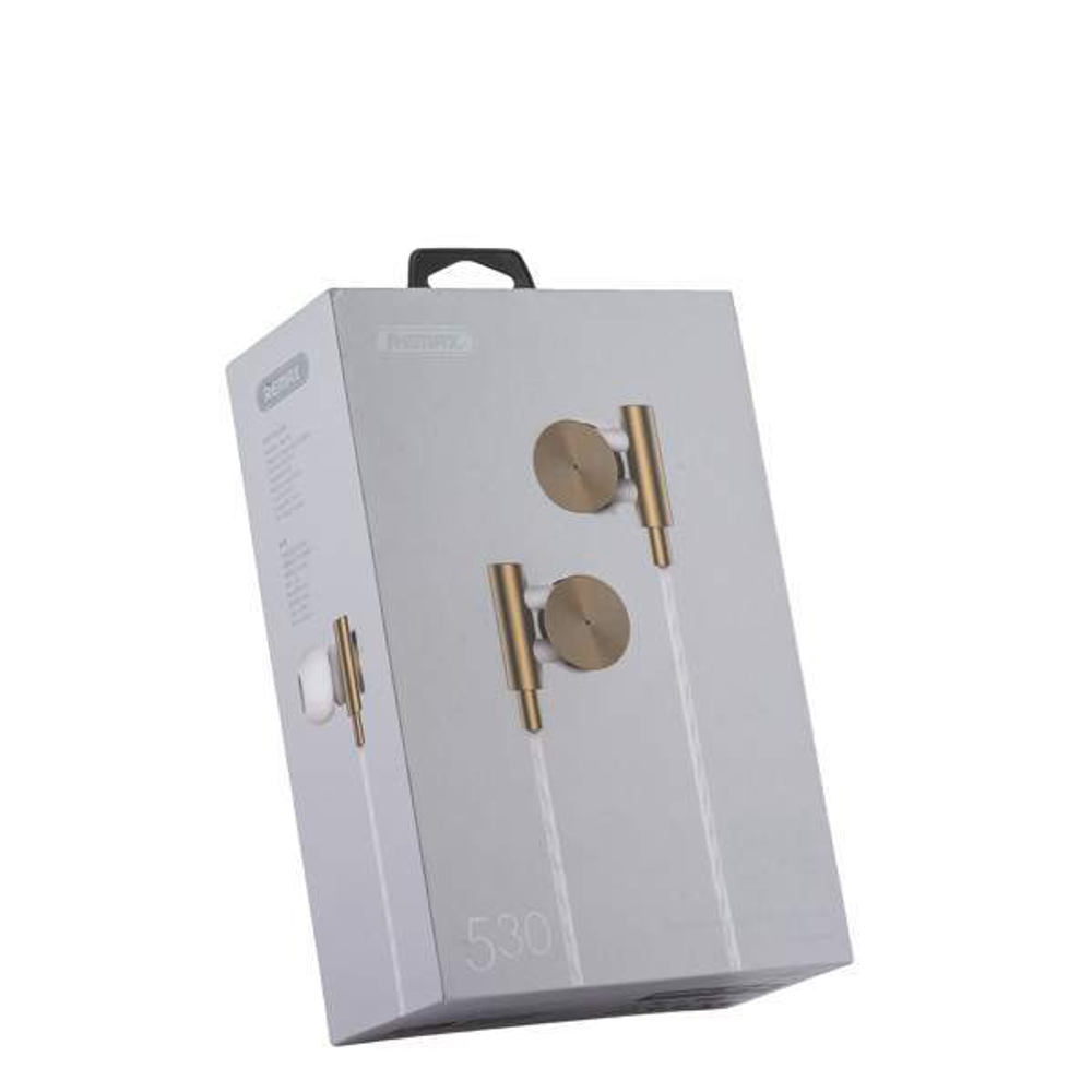 Наушники Remax RM-530 Metal Hifi Earphone Gold Золотые