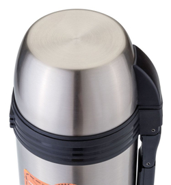 Термос универсальный (для еды и напитков) Biostal Спорт (1,5 литра) с ручкой, стальной