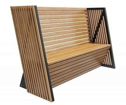 Скамейка стальная «Тауэр» с высокой спинкой