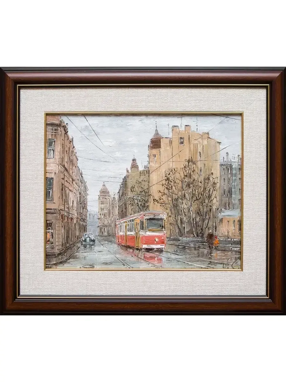 Картина маслом Петроградская сторона Стеняев