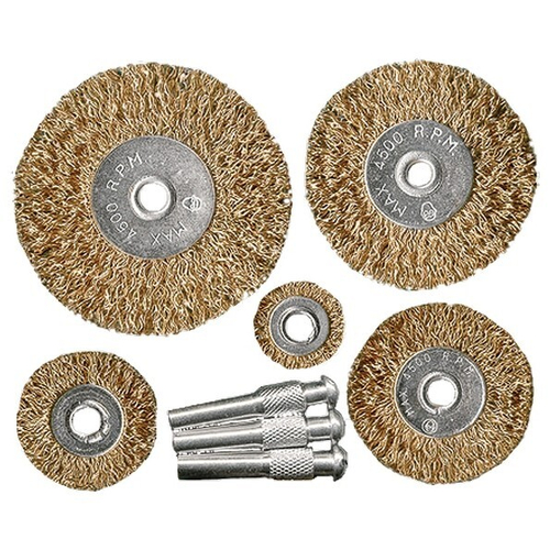 Набор щеток для дрели 5шт плоские 25-75мм Матрикс