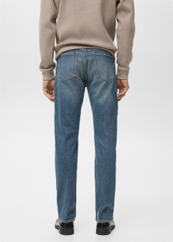 Джинсы Jan slim fit среднего тона с эффектом потертости