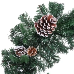 Венок хвойный «Иней» d-60 см, ПВХ, литой ПВХ, шишки, белый иней