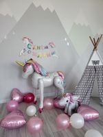 АN Шар фигура ходячая Единорог Спящий" (воздух)