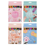 Карандаши цветные, Basir, деревянные, серия "Лапки", цветная упаковка, 18 шт