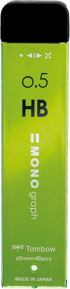 Грифели 0,5 мм Tombow Mono Graph MG HB (лаймовая упаковка)
