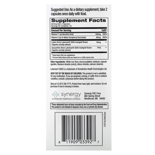 Focus Factor, Vision Formula, 60 капсул