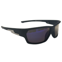 Очки Поляризац. APm205-C5 без чехла (Оправа чёрный с метал. вставкой Линзы серые/напыление синие) UV400