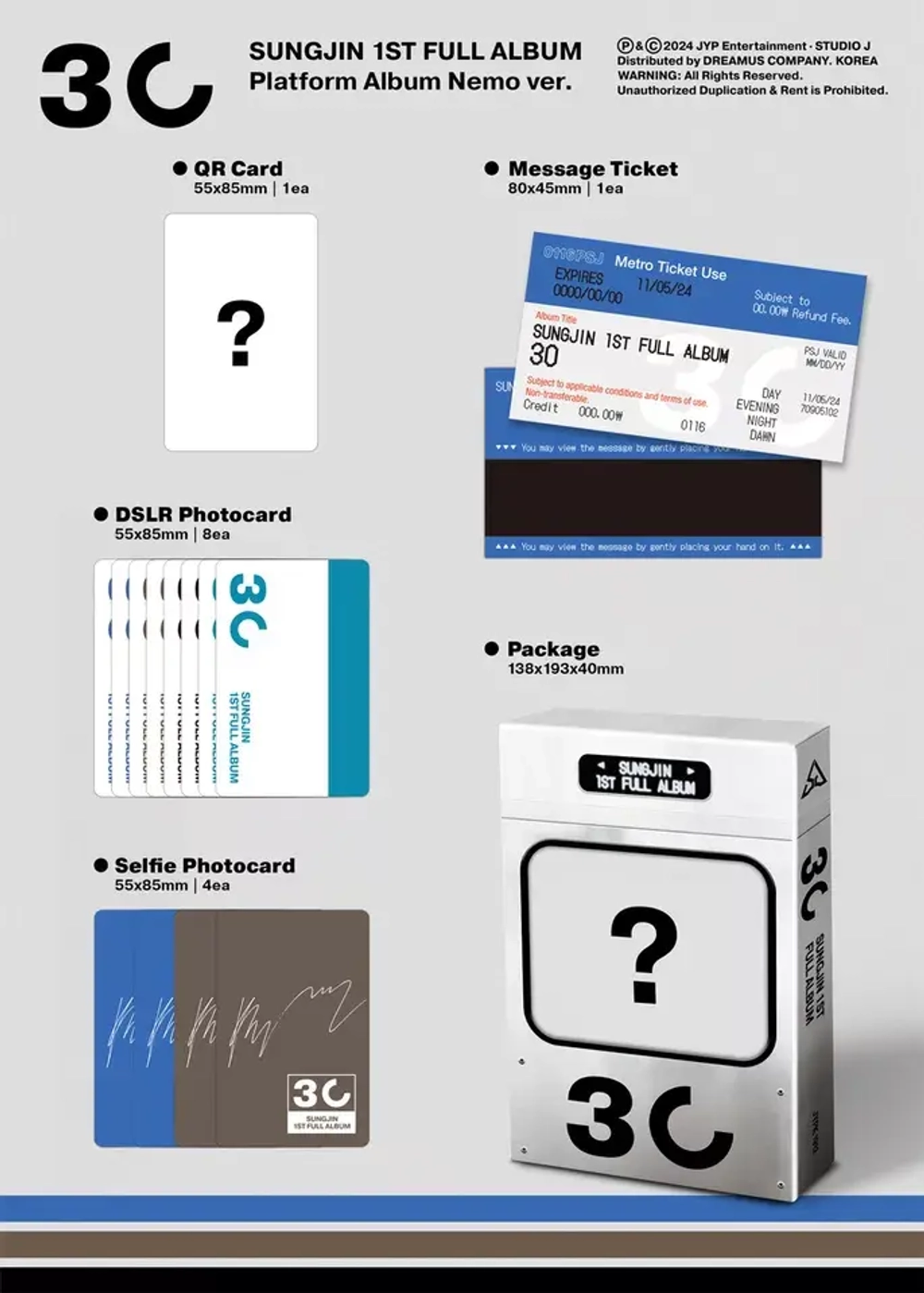 Альбом DAY6 SUNGJIN - 30 [Platform Album Nemo ver.]