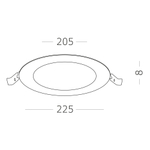 Светильник встраиваемый LED 18W 4000K