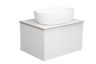 Тумба под раковину La Fenice Terra Bianca белая 60 FNC-01-TER-B-60