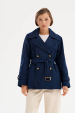 0119 Плащ женский (темно-синий)