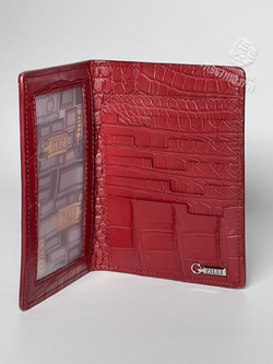 Обложка для паспорта Zilli из кожи крокодила