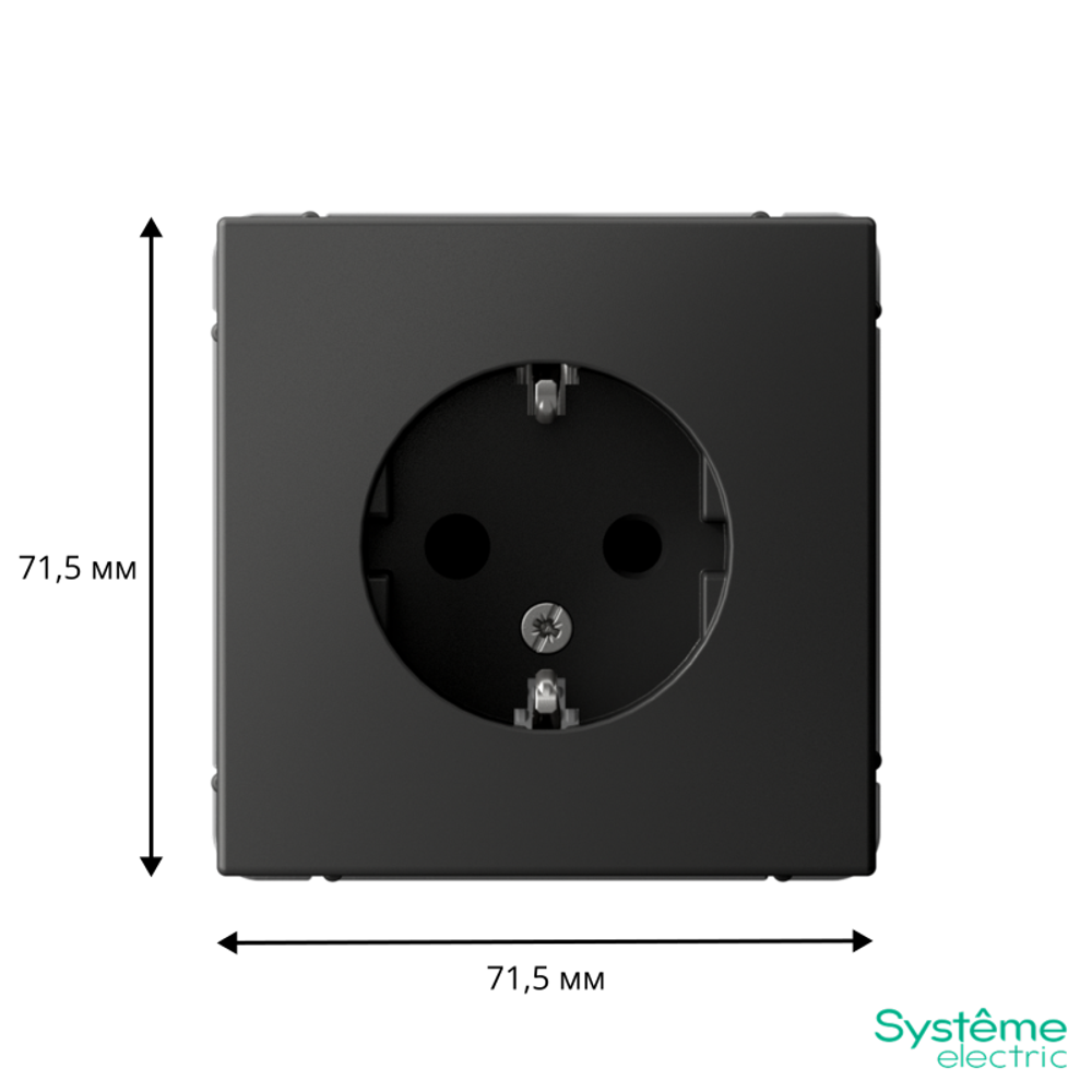 Розетка ArtGallery 16А с заземл. защ. шторки механизм базальт SE GAL001445