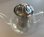 Чайник заварочный стеклянный 1000мл с ситом и нерж.стали