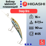 Воблер Минноу HIGASHI Deep Bro 90F 16g #05