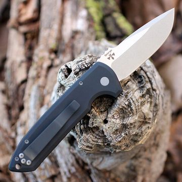 Автоматический нож Pro-Tech PTLG305 Rockeye - черн. текстур. рук-ть, клинок стоунвош CPM-S35VN