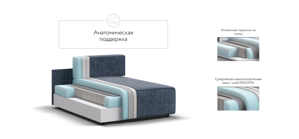 Босс Софт Модуль оттоманка Велюр Роял синий