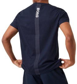 Футболка мужская теннисная Björn Borg Ace T-shirt Stripe - navy