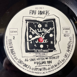 Винтажная виниловая пластинка LP Killing Joke Fire Dances (Germany 1983)