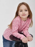 Лонгслив базовый для девочки с принтом