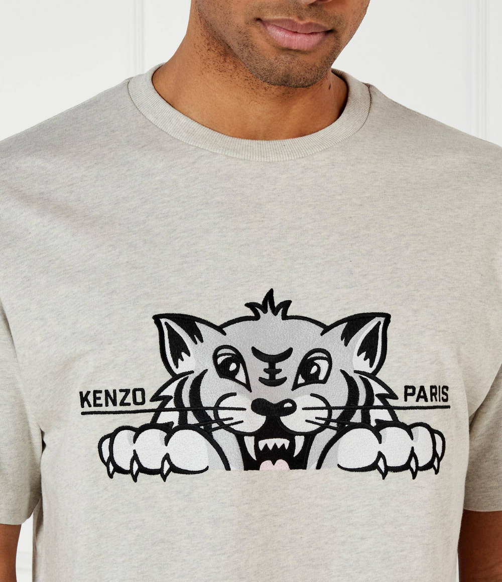 Футболка HAPPY TIGER Kenzo - серый(FF55TS5264SI)