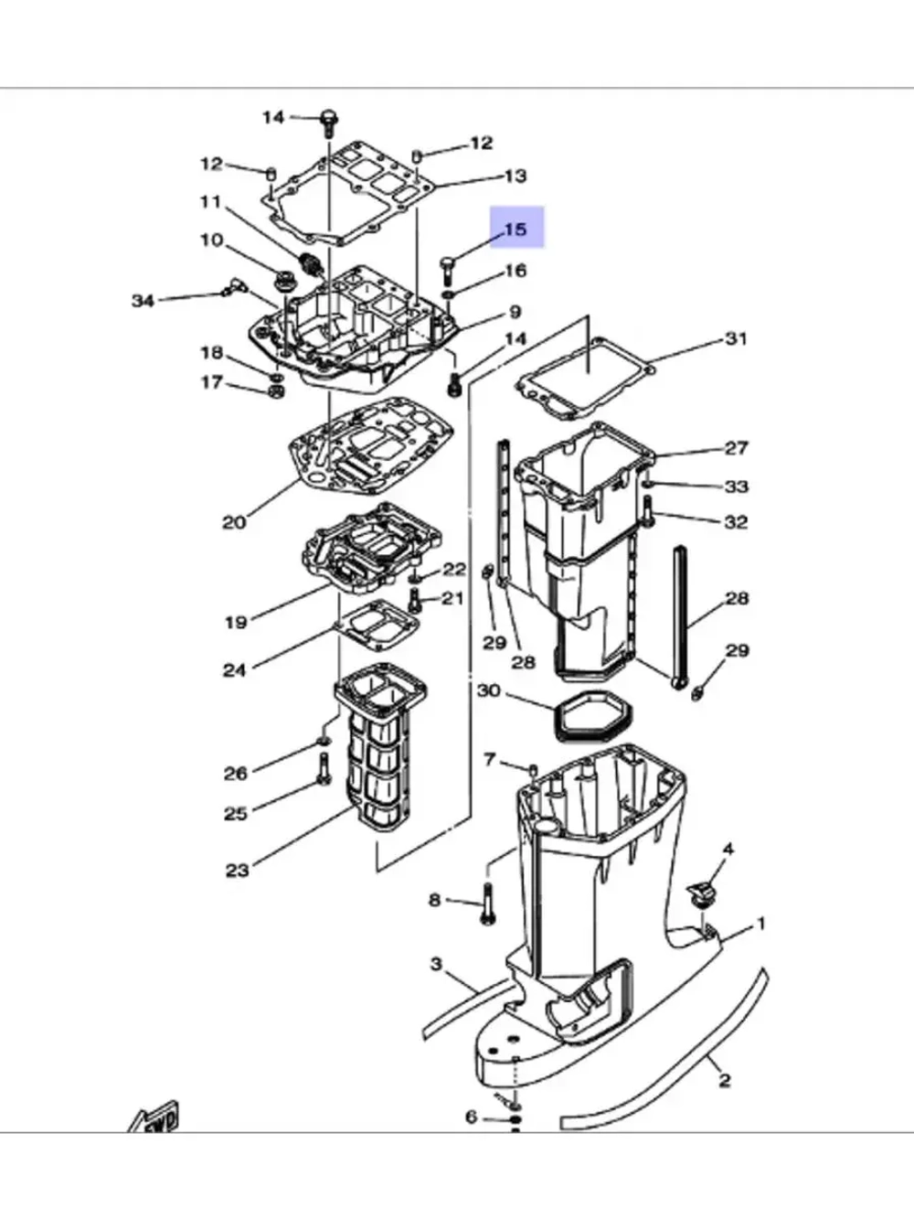 Болт для лодочных моторов  970950804500