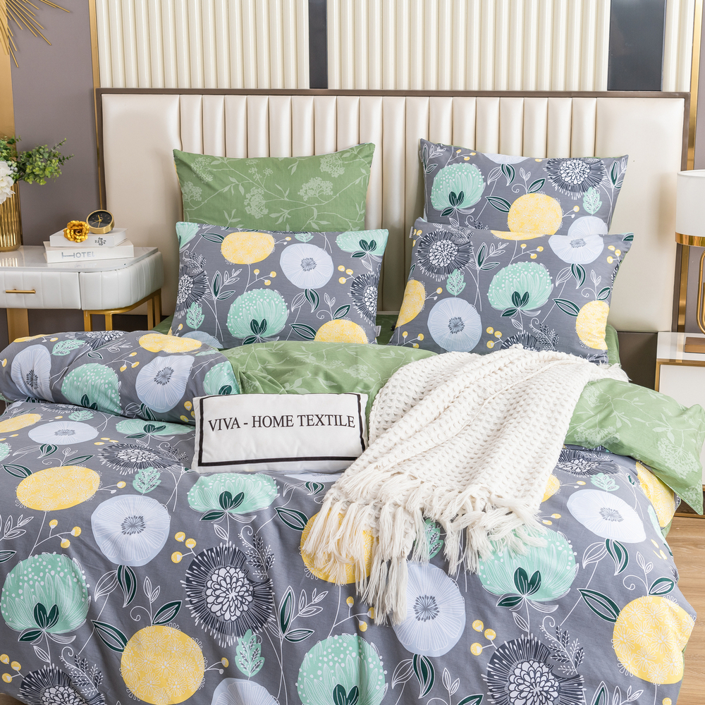 Комплект постельного белья Люкс Сатин 100% хлопок на резинке AR290