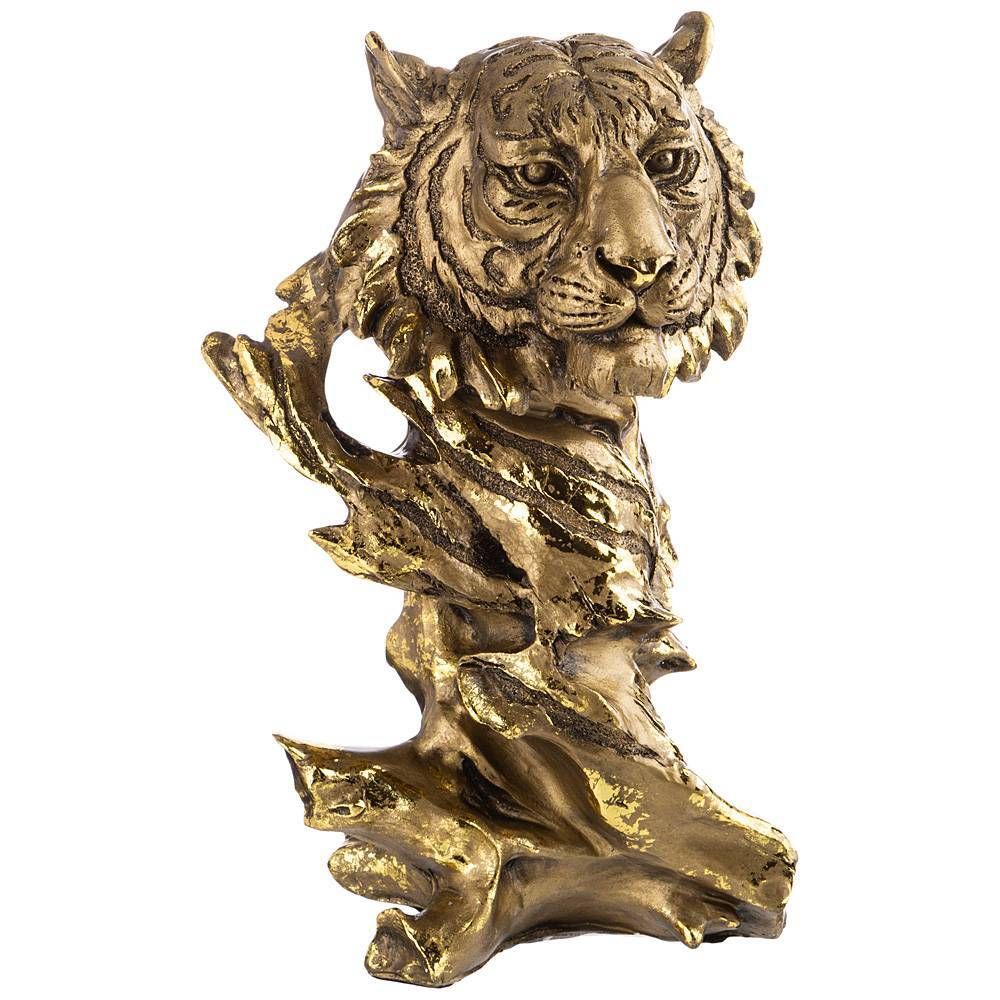ФИГУРКА ДЕКОРАТИВНАЯ "ТИГР №2" 17*28 СМ ЦВЕТ: БРОНЗА С ПОЗОЛОТОЙ
