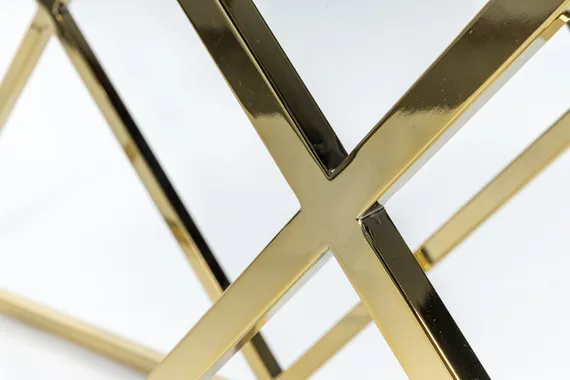 Консоль Triangles 120х74 см, черный мрамор, золото