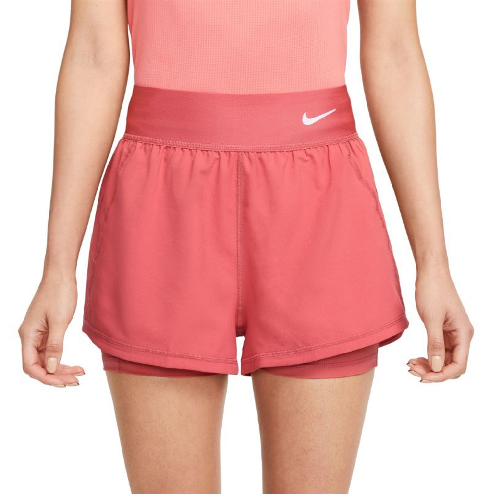 Женские Шорты теннисные Nike Court Dri Fit Advantage Short - adobe/white