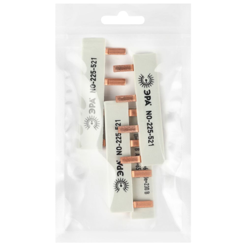 Шина соединительная ЭРА NO-225-521 компактная L фазная PIN штырь 1Р 63А 4 модуля ЭРА упаковка 4 штуки | Шины соединительные и аксессуары