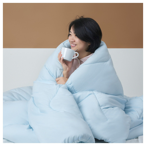 Евро одеяло IKEA BRUKSVARA (БРУКСВАРА), Голубой, Зимнее, 200x230 см