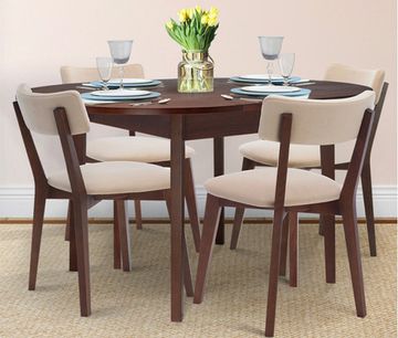 Обеденная группа Leset стол Говард 1Р и стулья Чейз Орех