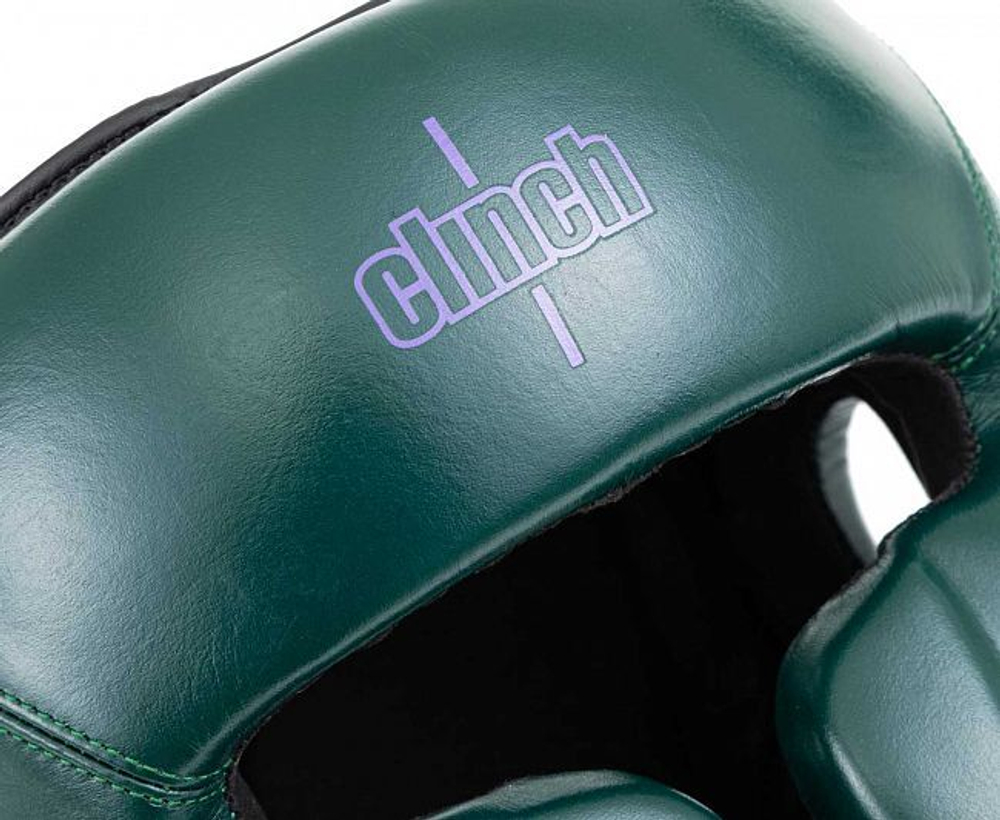 Шлем боксерский Clinch Undefeated темно-зеленый C162