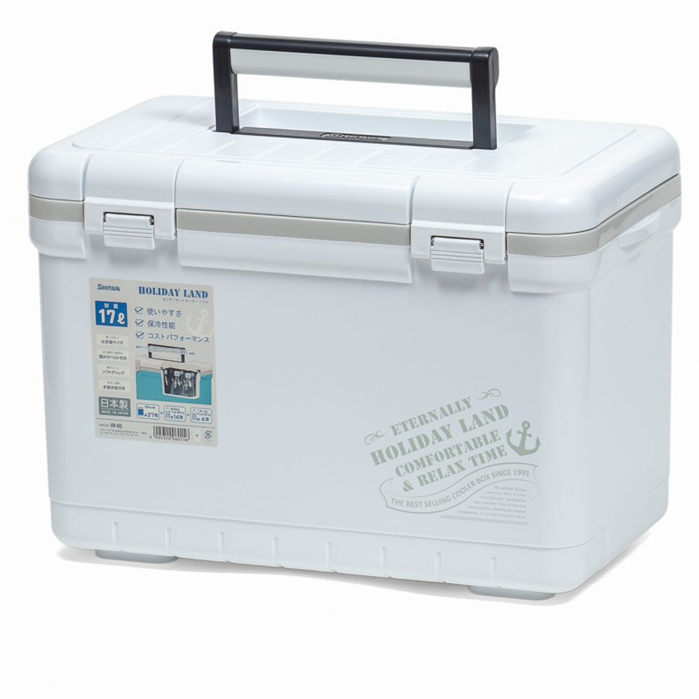 Термобокс - термоконтейнер,  SHINWA Holiday Land Cooler 17H белый