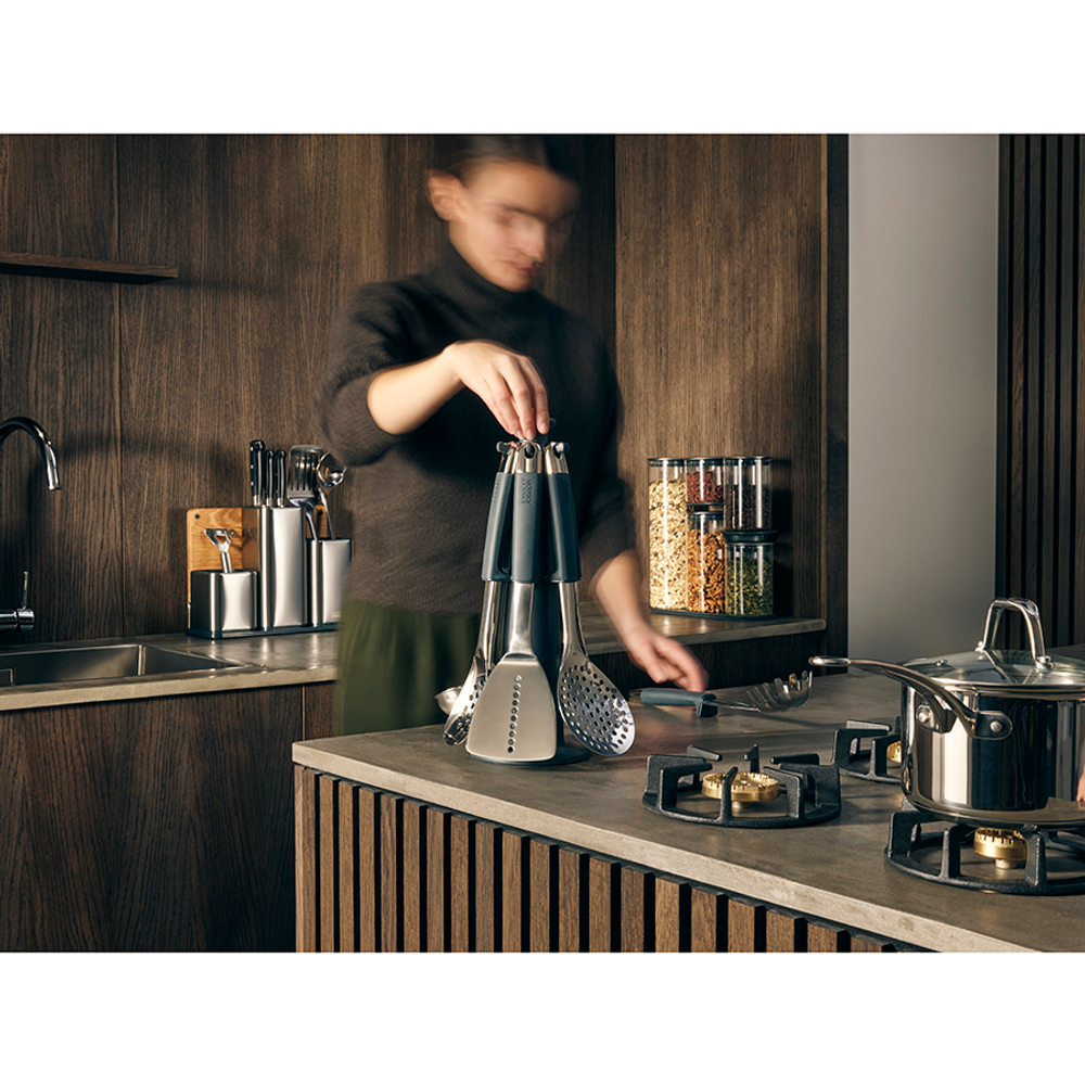 Набор кухонных инструментов на подставке elevate carousel 100, нержавеющая сталь, 6 пред.