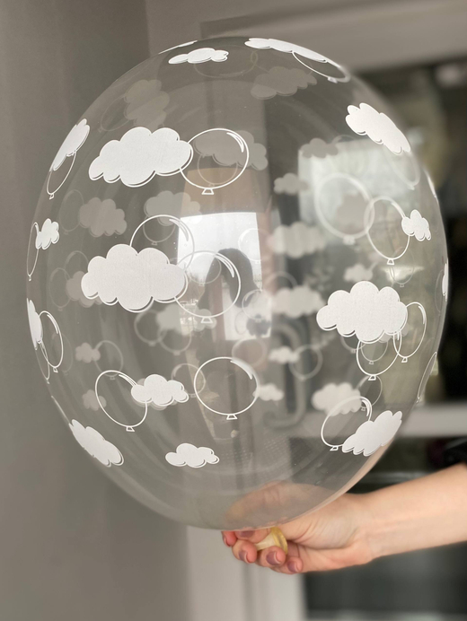 Воздушный шар с рисунком облака 35см ПАЛИТРА №4344