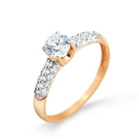 Кольцо из золота с фианитами