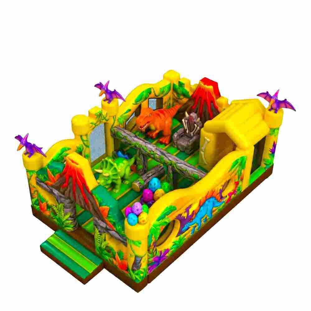 Коммерческий надувной батут «Дино Остров» 7,2×5×3,7 м