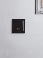 BRITE Выключатель 2-клавишный с индикацией 10А ВС10-2-1-БрЧ черный IEK