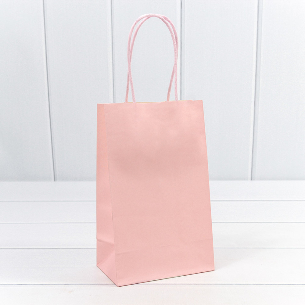 Пакет подарочный 13х21х8см (Персиковый, Крафт)