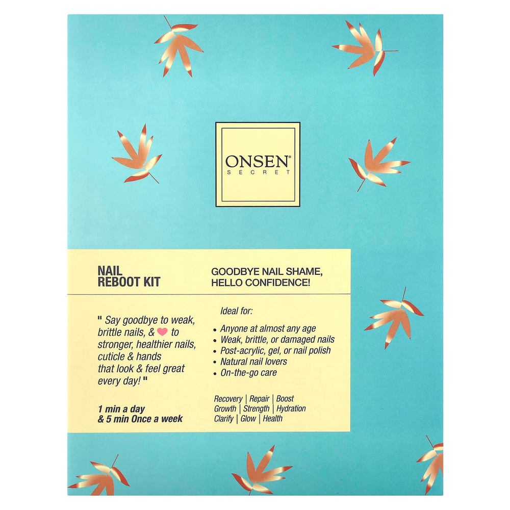 Onsen Secret, Набор для перезагрузки ногтей, 4 шт.