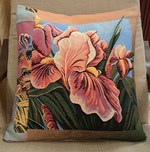 Декоративный гобеленовый чехол для интерьерной подушки Ирисы 38*38