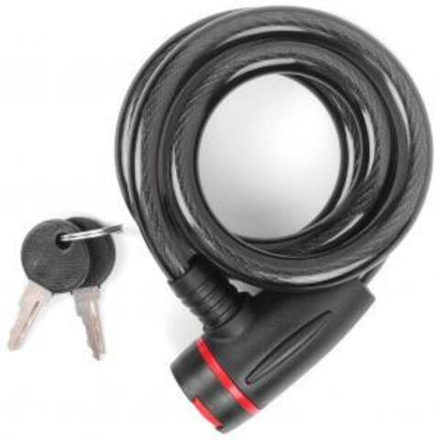 Замок велосипедный 12*1000мм, черн., защита замка от влаги, Vinca Sport VS 8207 black polybag