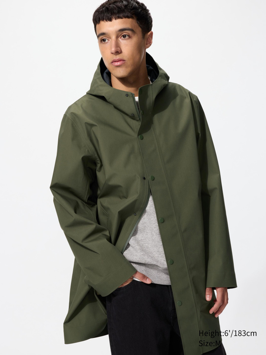 UNIQLO Куртка BLOCKTECH, оливковый
